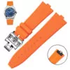 orange silver_quick-disassembly-fluororubber-watchband_variants-18 Orange Rubber Strap for Vacheron Constantin Overseas Quick-Release - 24x7mm