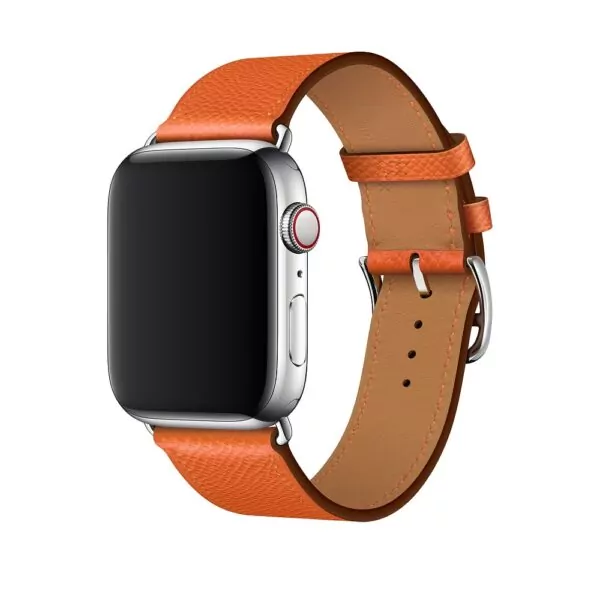3 Orange Strap Apple iWatch Hermes In Leather