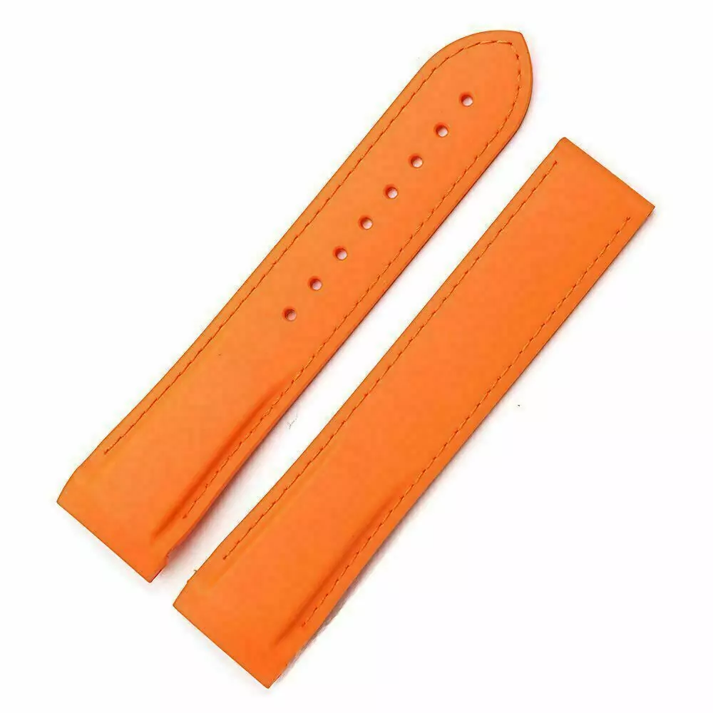 s-l1600 Orange Strap Bracelet for Omega Seamaster Rubber band