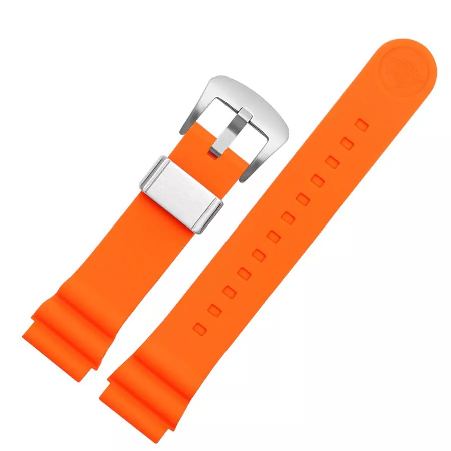 Orange silver buckle_racelet-de-montre-en-caoutchouc-de-plon_variants-1 Orange Strap for Seiko Prospex, Marinemaster, SKX007 20,22mm In Rubber