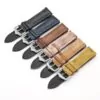 ouveau-bracelet-de-montre-en-cuir-verit_main-1 Distressed Beige Universal Leather Watch Strap in Calf Leather - 20, 22mm