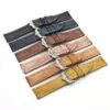 ouveau-bracelet-de-montre-en-cuir-verit_main-2 Distressed Beige Universal Leather Watch Strap in Calf Leather - 20, 22mm