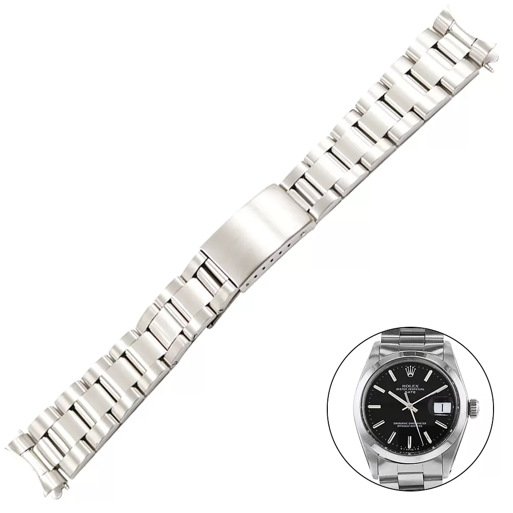 Oyster Steel Oyster Band Bracelet for Rolex Datejust Vintage Steel Replacement Strap - 4 Sizes