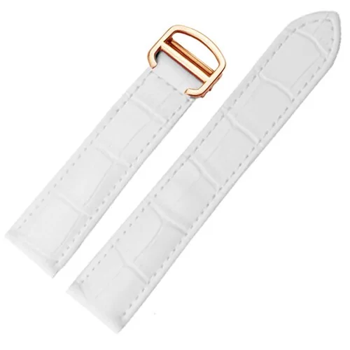 0_PEIYI-Bracelet-en-cuir-v-ritable-Bracelet-de-montre-18-20-22mm-Bracelet-pour-homme-femme White Alligator Grain Leather Strap for Cartier Tank - 5 Sizes
