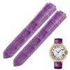 CASAXX-6 Purple Genuine Crocodile Leather Strap for Cartier Ballon Bleu