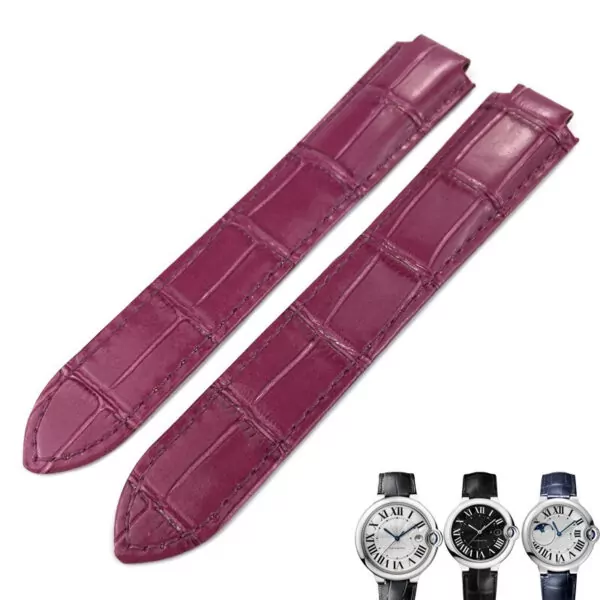 rose red_racelet-de-montre-en-cuir-14-16-18-20_variants-5 Pink Strap Ballon Bleu Cartier In Crocodile/Leather Grain