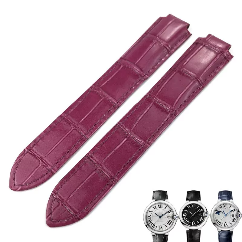 rose red_racelet-de-montre-en-cuir-14-16-18-20_variants-5 Pink Strap Ballon Bleu Cartier In Crocodile/Leather Grain