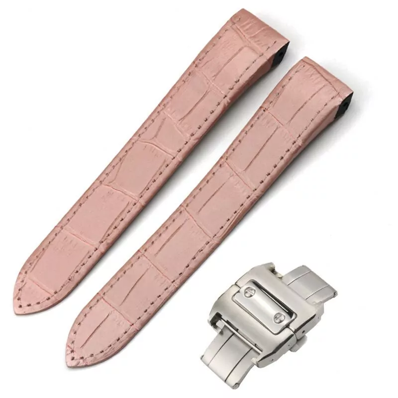 4_20mm-23mm-bracelet-de-montre-en-cuir-de-vachette-italien-de-haute-qualit-bracelet-de-montre Pink Strap Santos Medium Cartier 20mm In Crocodile/Leather Grain