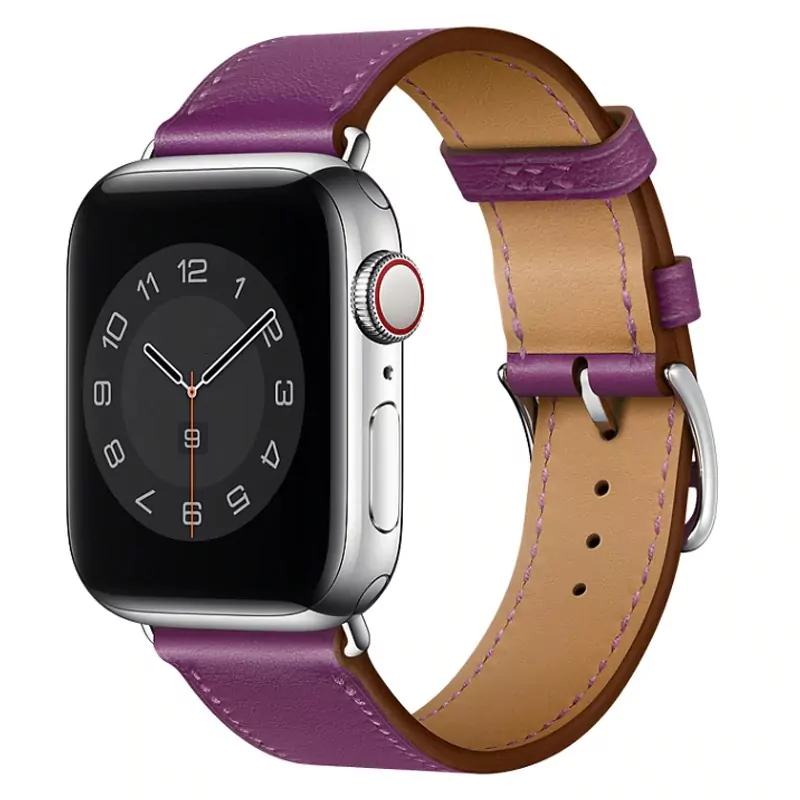 e-plus-recent-bracelet-en-cuir-a-tour-u_description-20 Purple Strap Apple iWatch Hermes In Leather