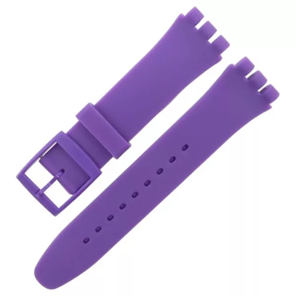 Silicon-Remplacement-strap-Swatch-16-17-18-19-20mm-30 Purple Strap Band For Swatch In Silicon - 16,17,19,20mm