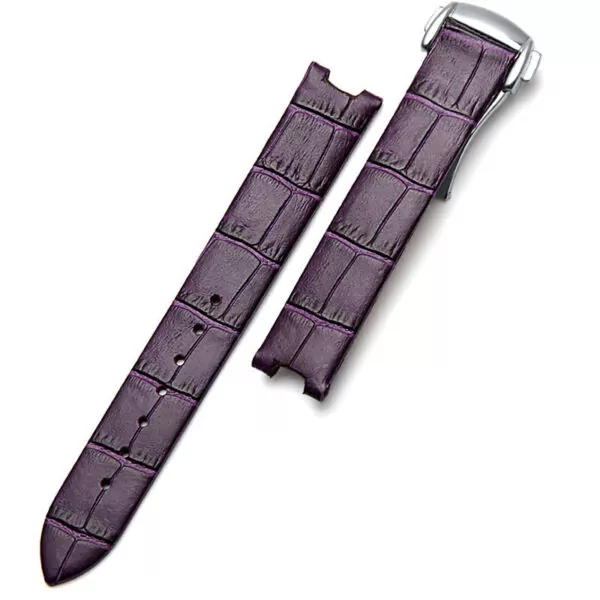 8_HTB1YEyuXUzrK1RjSspmq6AOdFXaL Purple Strap Bracelet for Omega Ladymatic DeVille 16x8mm In Crocodile/Alligator Grain