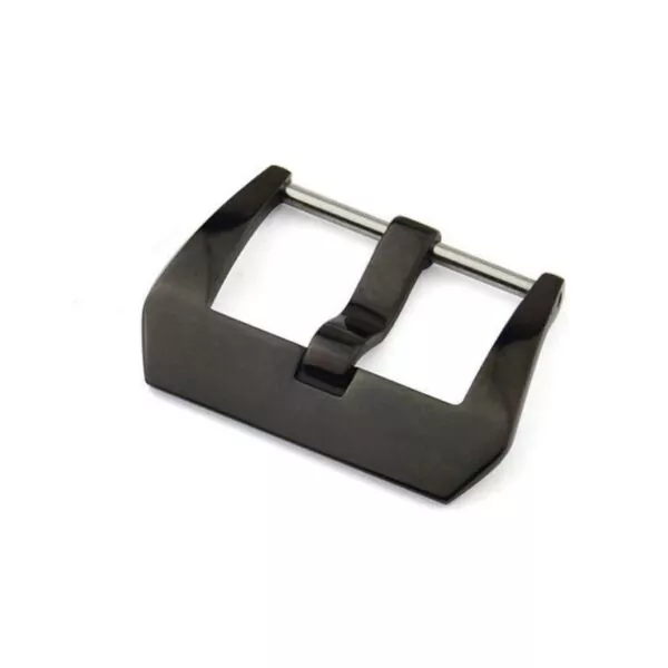 Pam-Polished-PVD-DLC-Black-buckle-22mm-FOR-Officine-Panerai-Steel-Luminor-153338447776 PVD Mat Brushed Pin Buckle for Officine Panerai Luminor, Marina, Submersible - Stainless Steel