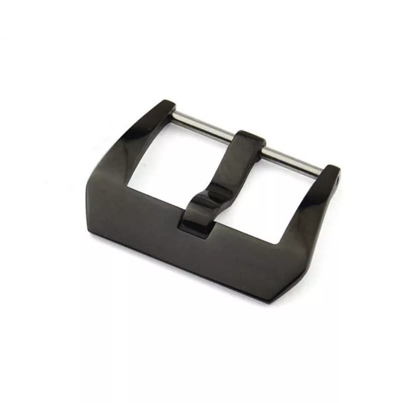 Pam-Polished-PVD-DLC-Black-buckle-22mm-FOR-Officine-Panerai-Steel-Luminor-153338447776 PVD Mat Brushed Pin Buckle for Officine Panerai Luminor, Marina, Submersible - Stainless Steel
