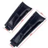 racelet-de-montre-en-cuir-pour-hommes-e_main-2 Black Curved Strap for Rolex Daytona, Submariner, GMT I & II in Crocodile Grain