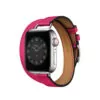 racelet-double-tour-fin-pour-apple-watc_description-15 Pink Fuchsia Double Tour Slim Band Apple iWatch Hermes In Leather