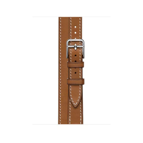 racelet-double-tour-fin-pour-apple-watc_description-2 Brown & White Double Tour Slim Band Apple iWatch Hermes In Leather