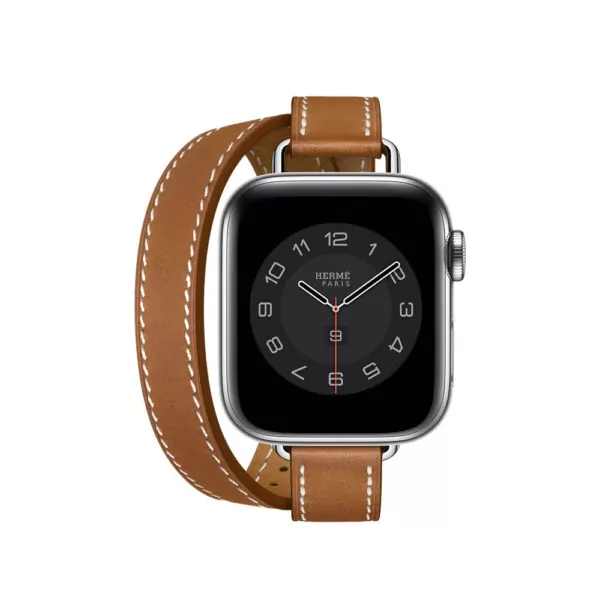 racelet-double-tour-fin-pour-apple-watc_description-4 Brown & White Double Tour Slim Band Apple iWatch Hermes In Leather