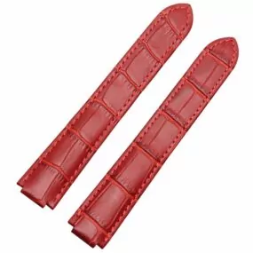 Red Alligator Grain Leather for Cartier Ballon Bleu