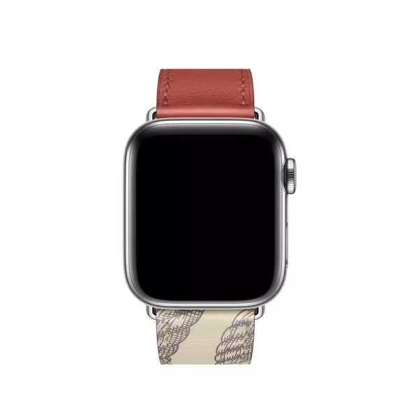 iwatch-red-motif-3 Red & Printed Strap Apple iWatch Hermes In Leather