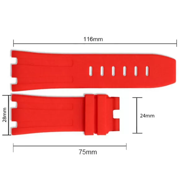 red copy Red Rubber Strap for Audemars Piguet Royal Oak Offshore
