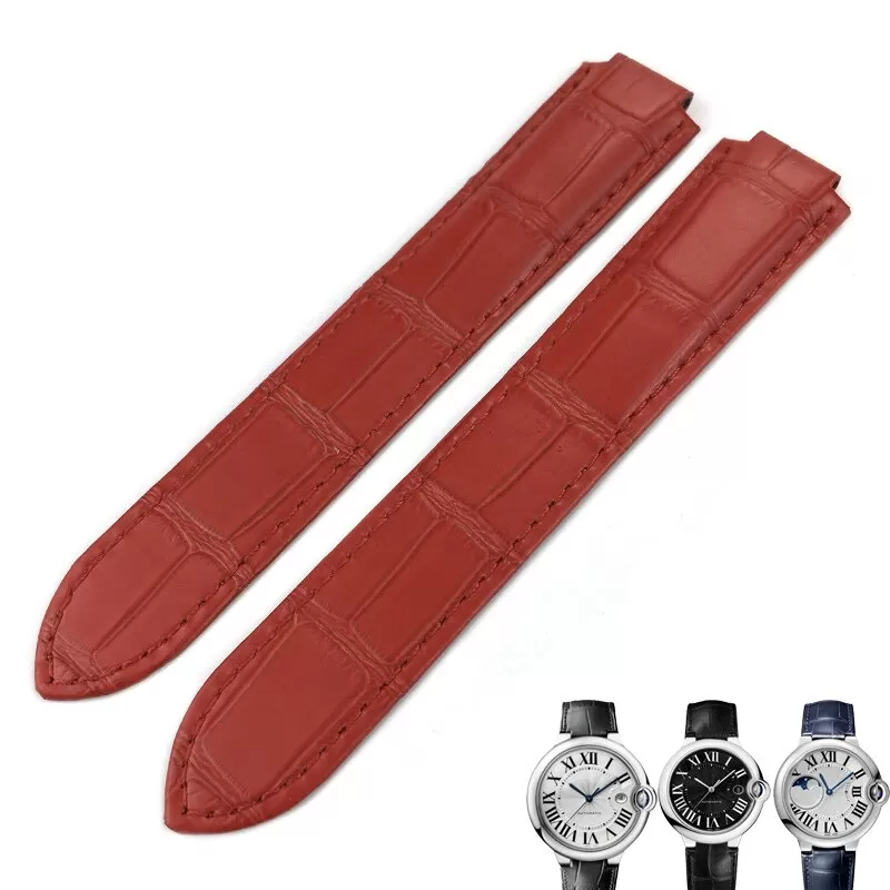 red_racelet-de-montre-en-cuir-14-16-18-20_variants-1 Red Strap Ballon Bleu Cartier In Crocodile/Alligator Grain