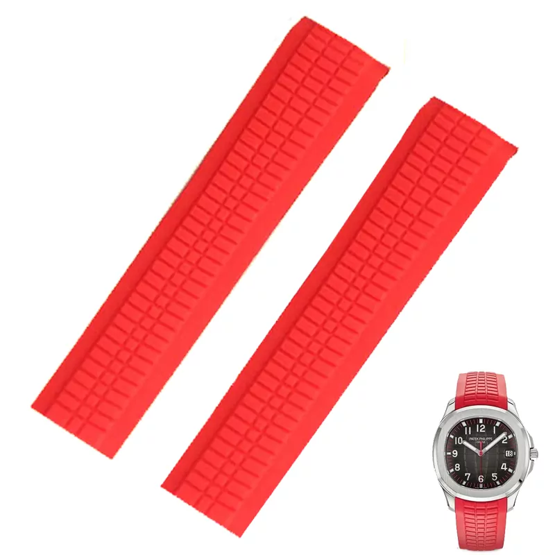 Haff19c2e0d194820bcb1c73b862b1b31r Red Strap Bracelet for Patek Philippe Aquanaut in Rubber