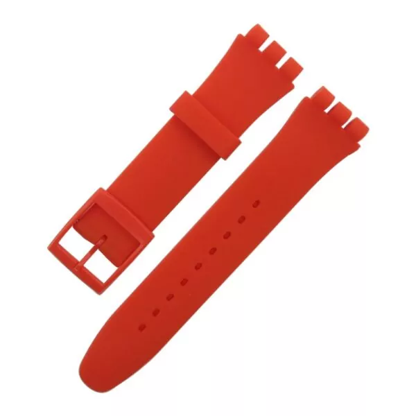 Silicon-Remplacement-strap-Swatch-16-17-18-19-20mm-23 Red Strap in Silicone for Swatch