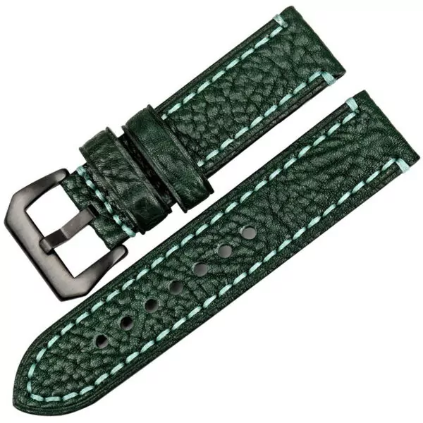 Dark Green B_aikes-nouveaux-accessoires-de-montre-de_variants-5 Green Strap Panerai Luminor, Marina, Submersible In Buffalo Leather - 22, 24, 26mm