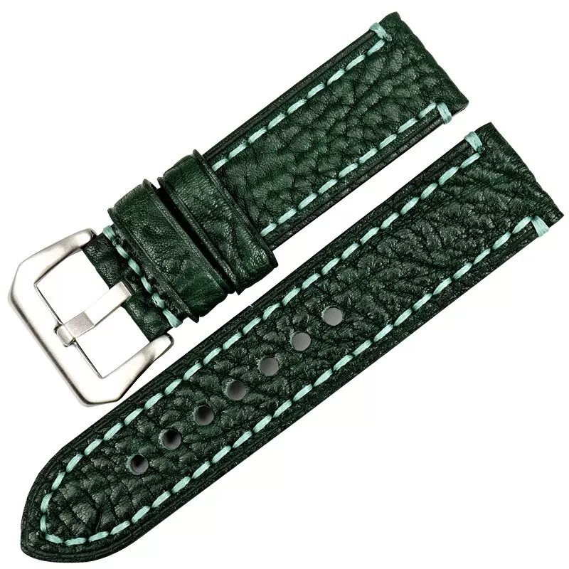 Dark Green S_aikes-nouveaux-accessoires-de-montre-de_variants-3 Green Strap Panerai Luminor, Marina, Submersible In Buffalo Leather - 22, 24, 26mm
