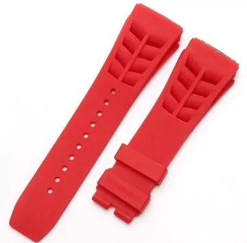 4_BAETA-bracelet-en-caoutchouc-Silicone-Richard-bracelet-de-montre-RM011-RM53-01-25mm-jaune-vert-rouge copy 3 Red Vented Strap for Richard Mille In Rubber