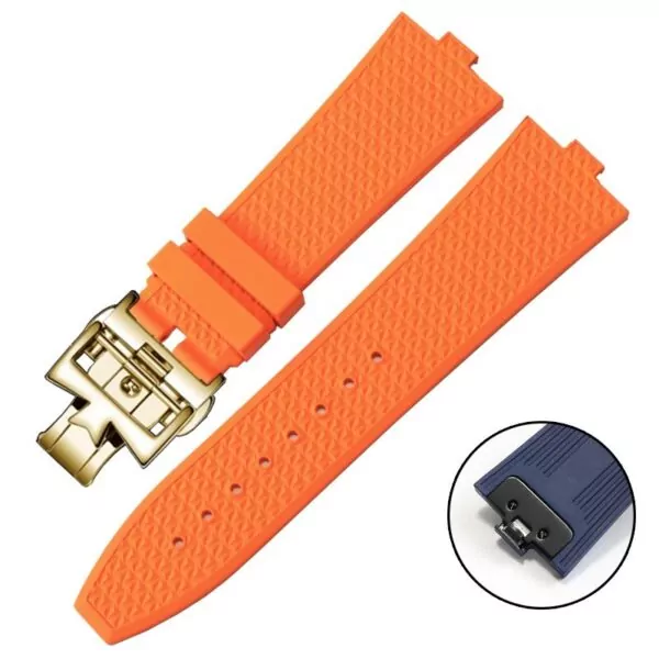 roange gold_quick-disassembly-fluororubber-watchband_variants-20 Orange Rubber Strap for Vacheron Constantin Overseas Quick-Release - 24x7mm