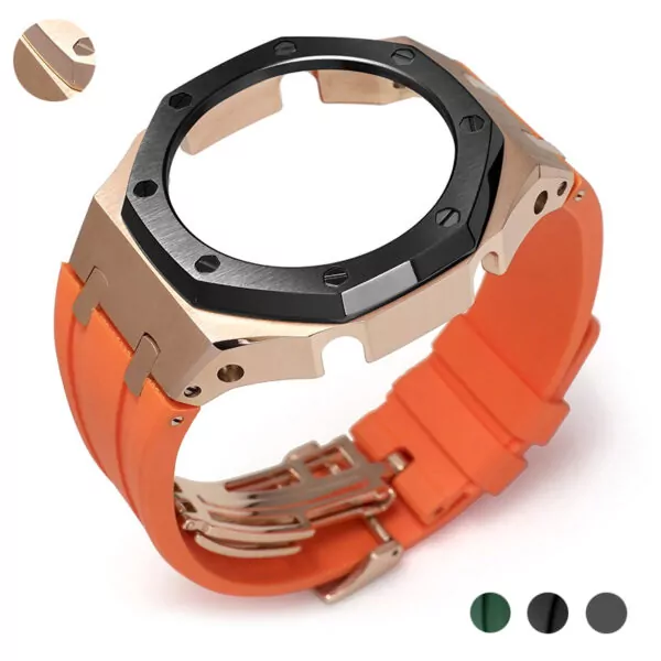 rose-gold-case-rubber-strap-casio-g-stock-ga-2100-2110-11 Rose Gold Case & Rubber Strap Casio G-Stock GA-2100, 2110 Conversion Kit Royal Oak