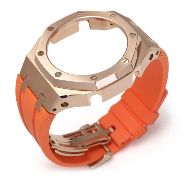 Style 19_en-3-modification-accessoires-de-ga-2100_variants-17 Rose Gold Case & Rubber Strap Casio G-Stock GA-2100, 2110 Conversion Kit Royal Oak