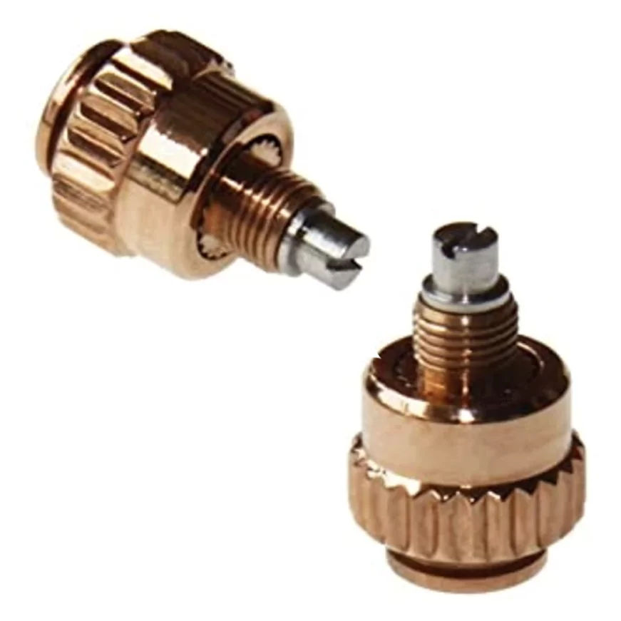 Push button Daytona aftermarket parts-15 Rose Gold Set of 2x Push Button for Rolex Daytona Stainless Steel
