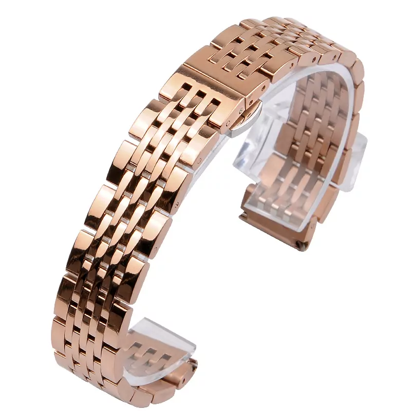 Stainless Steel Strap Bracelet for Tissot T41 Le locle 14 16 18 19 20 21-10 Rose Gold Strap Bracelet for Tissot 1853, T41, T17, Stainless Steel