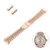 ROSG7X-6 Rose Gold Strap Bracelet Jubilee for Rolex Datejust 13,17,19,20mm Stainless Steel