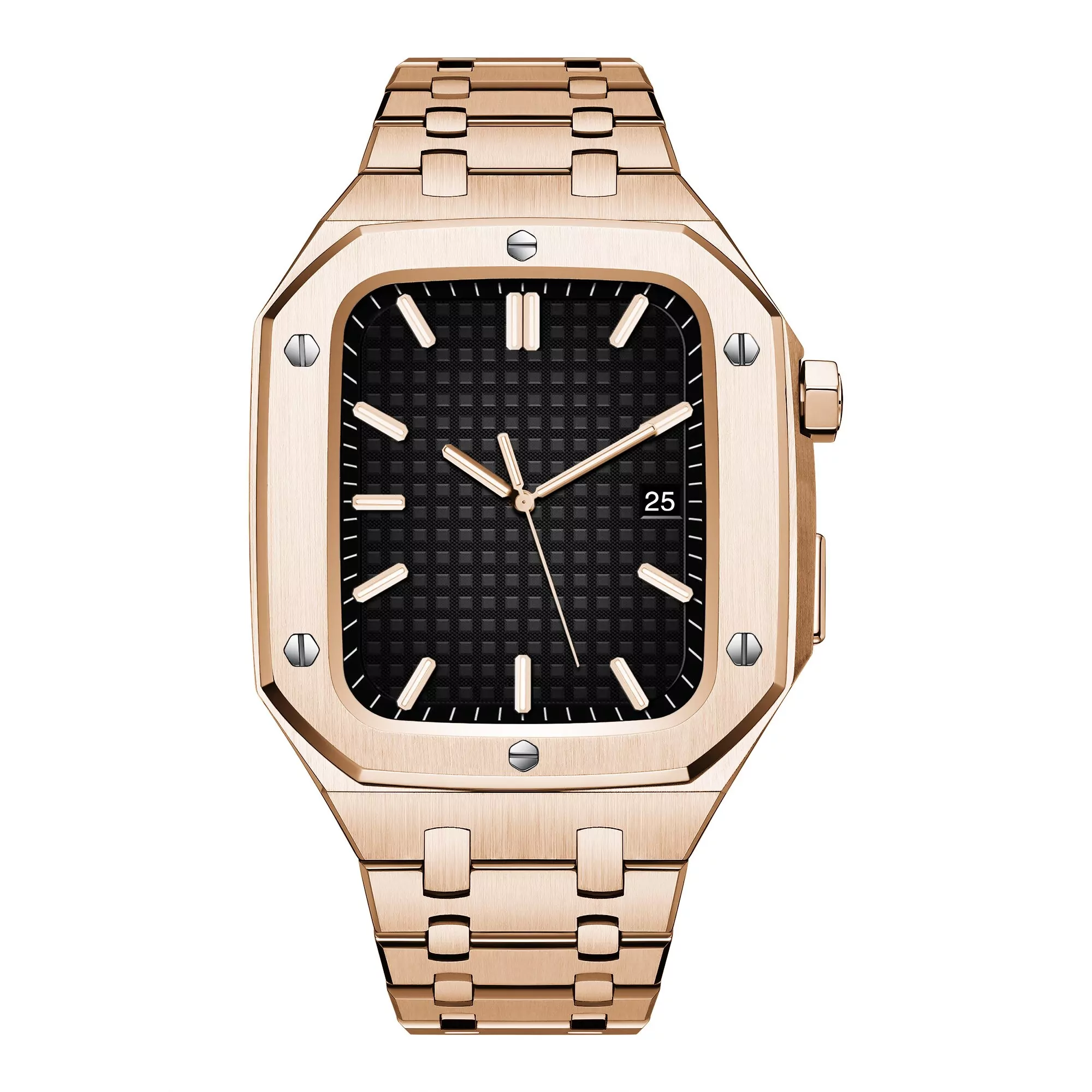 rose gold_coque-bracelet-de-luxe-pour-apple-watc_variants-1 Rose Gold Royal Oak Case with Stainless Steel Bracelet for Apple Watch Series