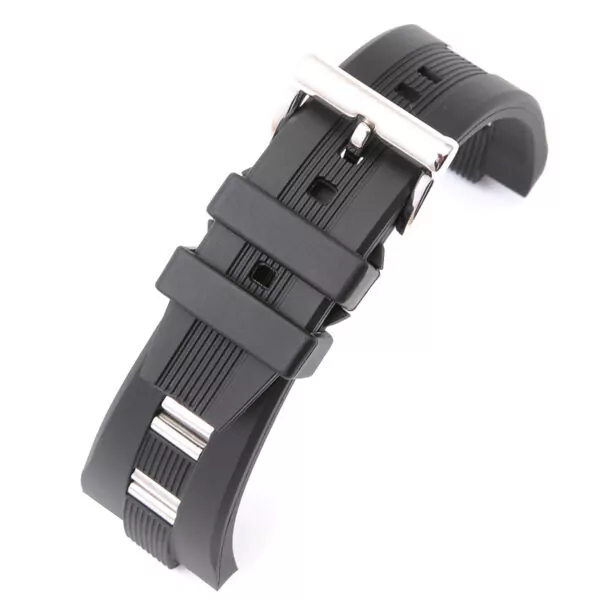 26mm-de-haute-qualit-bracelet-en-silicone-noir-pour-Bvlgari-montre-bracelet-tanche-plong-e-Montre-4 Rubber & Stainless Steel Strap for Bvlgari Diagono 42mm