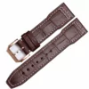 IWC-Strap-2 Brown & White Strap Band for IWC Pilot Spitfire, Top Gun In Leather Crocodile/Alligator Grain - 20,21,22mm