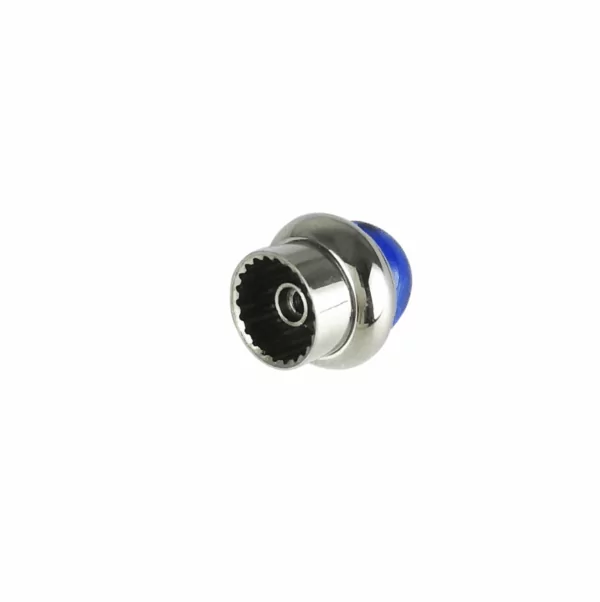 Crown-Cartier-push-button-chronograph-pasha-Aftermarket-sapphire1 Silver & Blue Push Button Pasha Chronograph Cartier Sapphire & Stainless Steel
