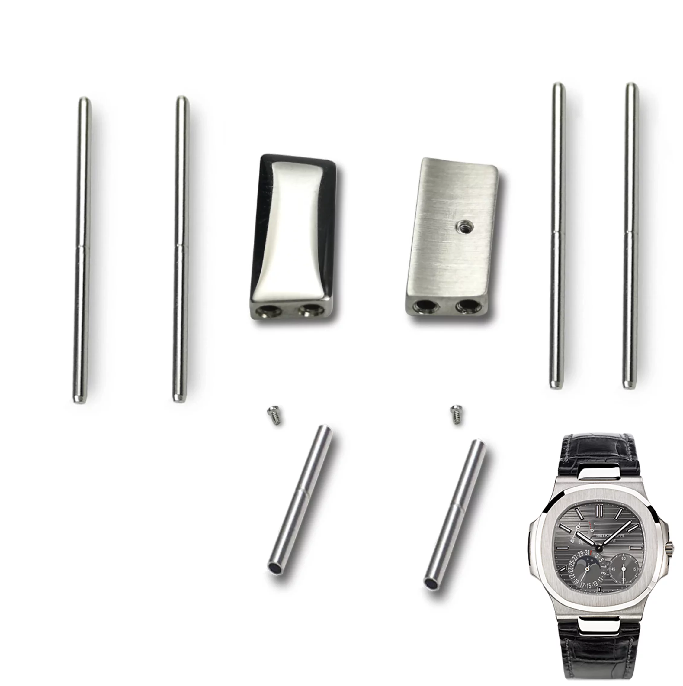 Silver Conversion Kit For Patek Philippe Nautilus - Stainless Steel