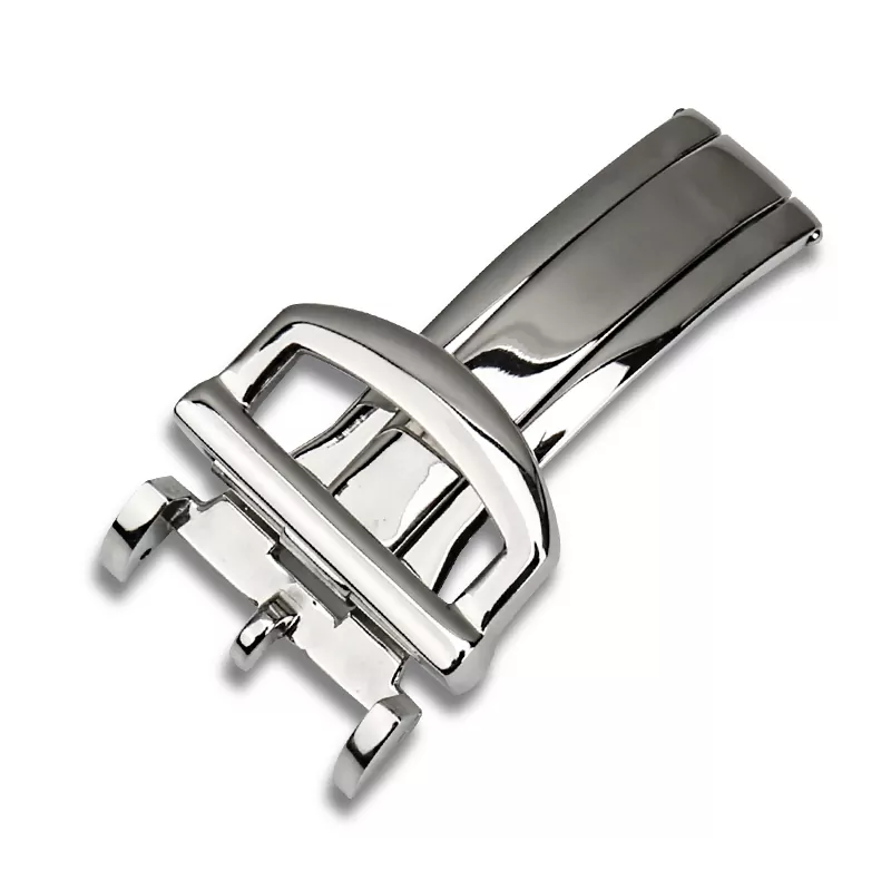 buckle-IWC-portugieser-aftermarket-CLASP-2 Silver Folding Clasp for IWC Portugal, Portugieser, Pilot 16mm Stainless Steel