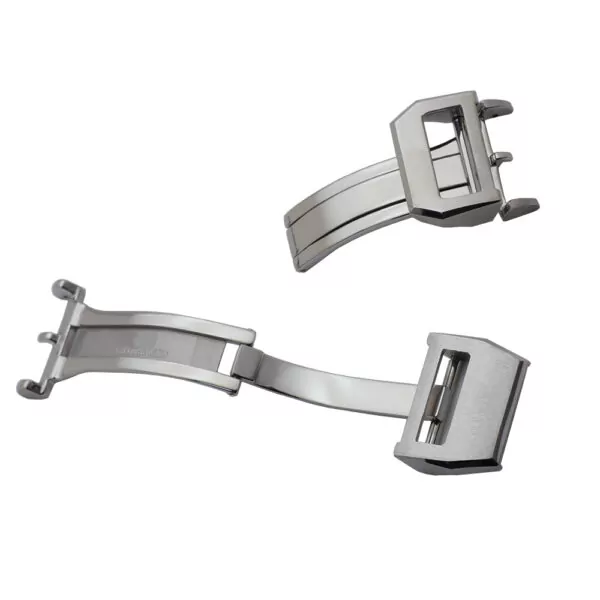 3_Fermoir-pliant-de-d-ploiement-d-acier-inoxydable-de-qualit-de-18mm-pour-la-marque-d (1) Silver Folding Clasp for IWC Portugal, Portugieser, Pilot 18mm Stainless Steel