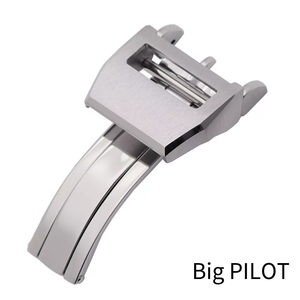 IWC Big Pilot-2 Silver Folding Clasp for IWC Portugal, Portugieser, Pilot 18mm Stainless Steel