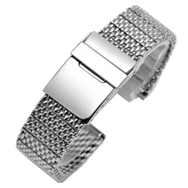 BTSS8X4-5 Silver Mesh Strap Bracelet Strap Bracelet for SuperOcean Heritage Breitling 22, 24mm Stainless Steel