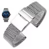 BTSS8X4-2 Silver Mesh Strap Bracelet Strap Bracelet for SuperOcean Heritage Breitling 22, 24mm Stainless Steel