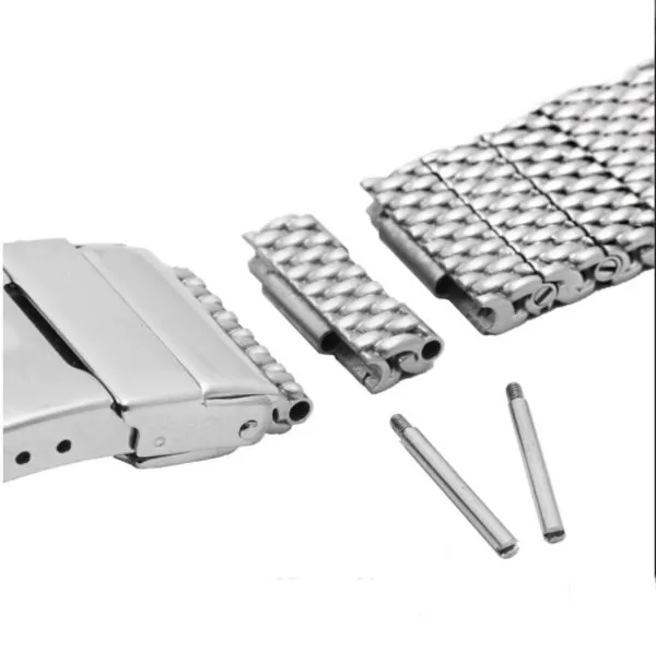 BTSS8X4-3 Silver Mesh Strap Bracelet Strap Bracelet for SuperOcean Heritage Breitling 22, 24mm Stainless Steel