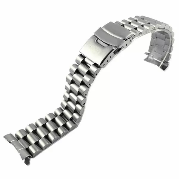 ontre-accessoires-bracelet-pour-seiko-t_main-5 Silver President Strap Bracelet for Seiko 20,22mm In Stainless Steel