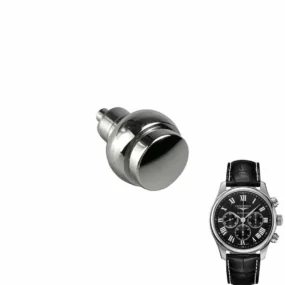 Silver Push Button for Longines Master Collection 44mm In Steel