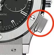 521.NX.1170.LR Black Push Button Hublot Classic Fusion In Stainless Steel